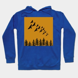 Orange Forest Sunset Hoodie